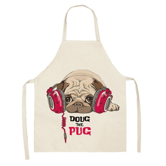 Pug Graphic Printed Apron