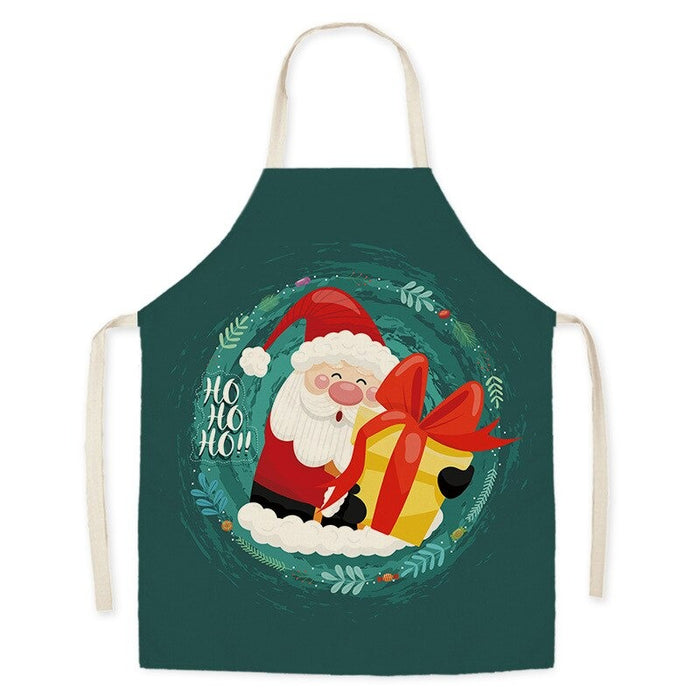 Christmas Linen Apron