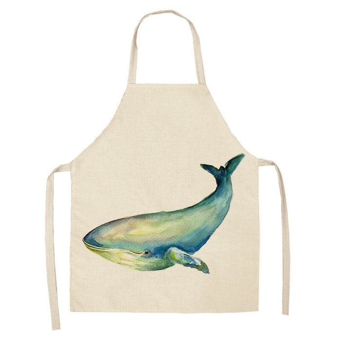 Printed Sea Animals Apron