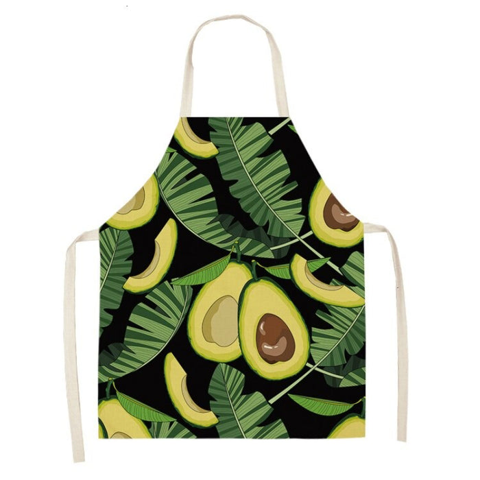 Tropical Avocado Print Sleeveless Apron