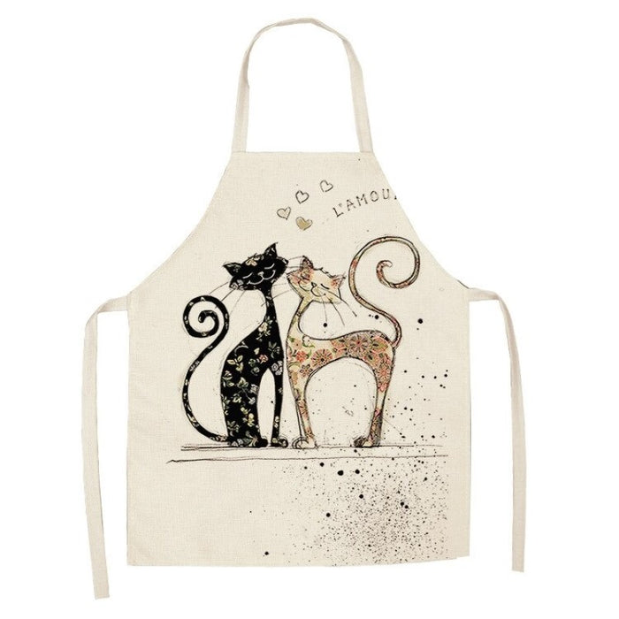 Cat Pattern Kitchen Apron