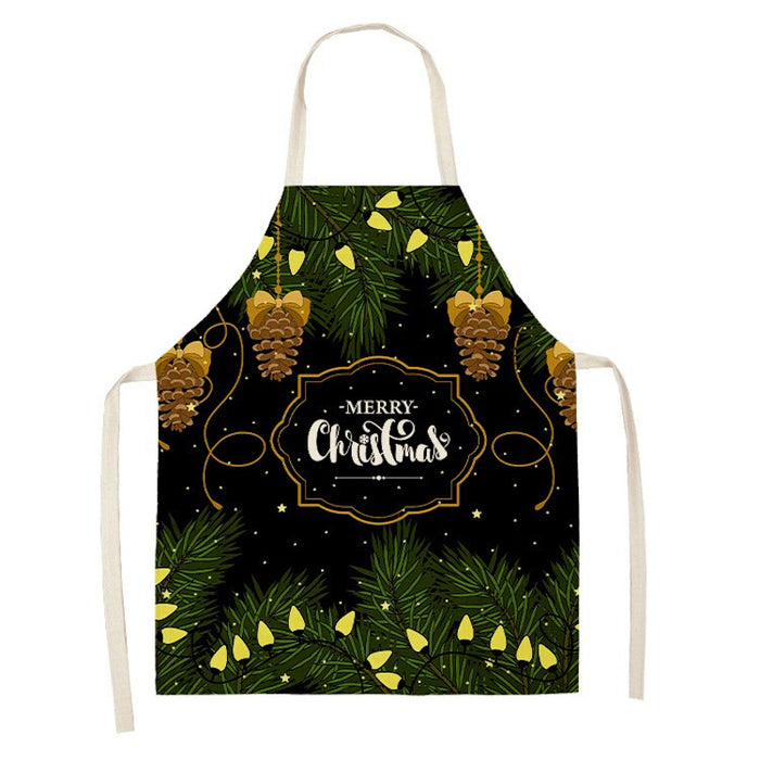 Santa Patterned Kitchen Apron