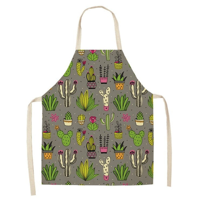 Cactus Floral Print Apron