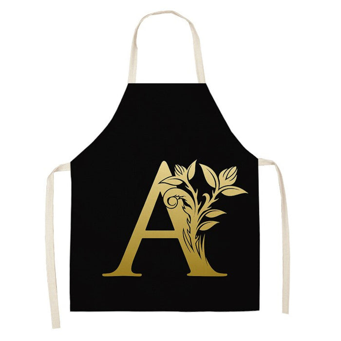 Letter Pattern Print Kitchen Apron