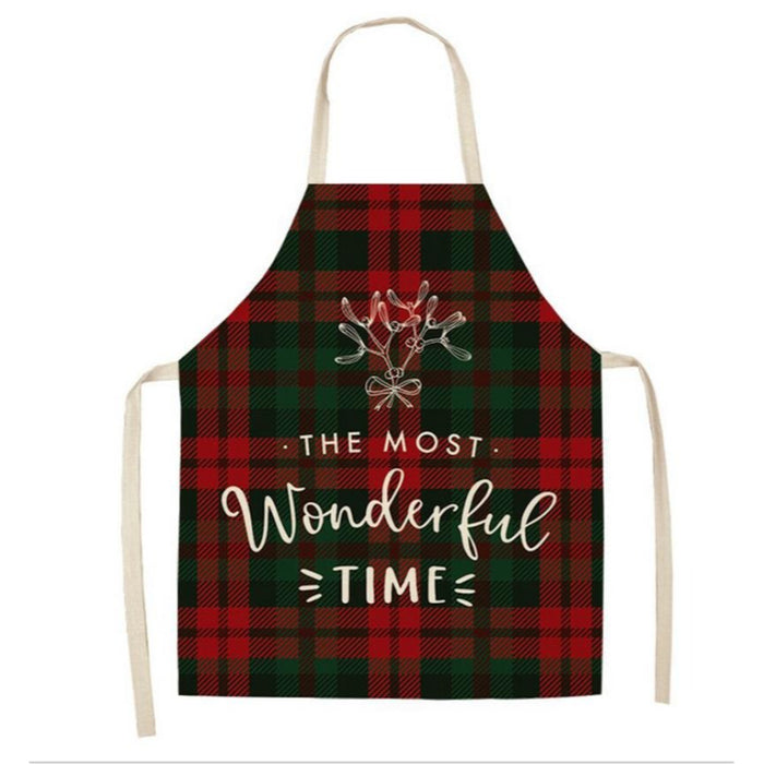 Christmas Themed Plaid Aprons