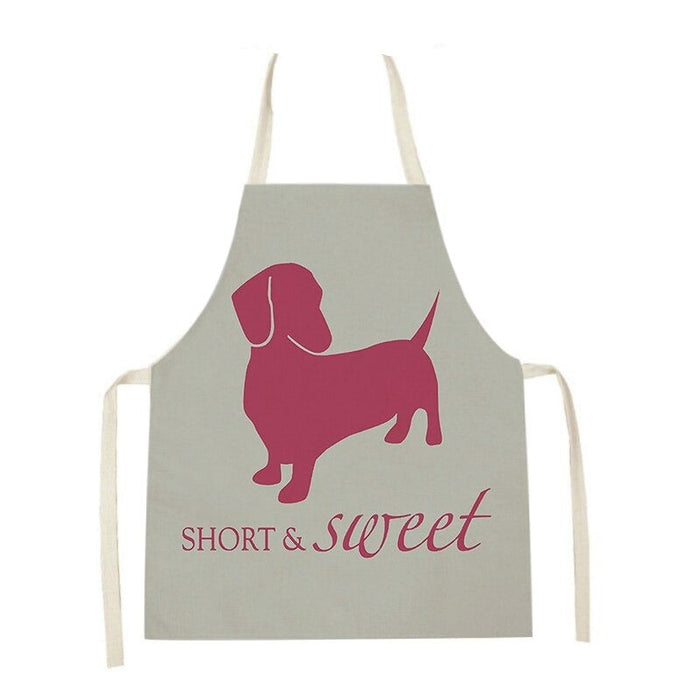 Printed Cartoon Dogs Cleaning Apron