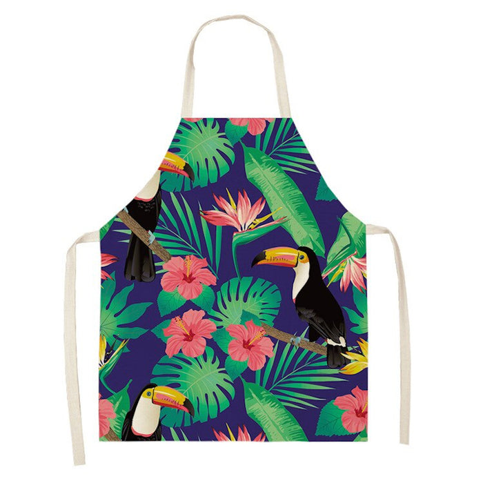 Bird Pattern Art Print Kitchen Apron