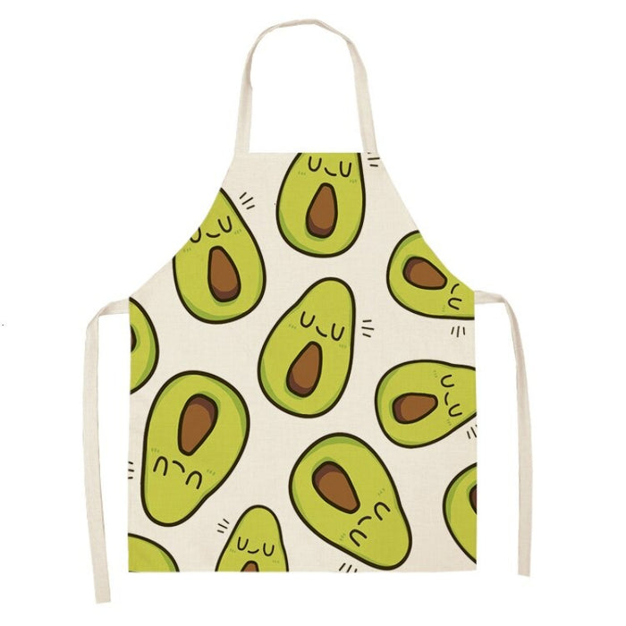 Tropical Avocado Print Sleeveless Apron