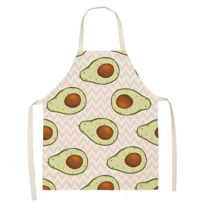 Tropical Avocado Print Sleeveless Apron