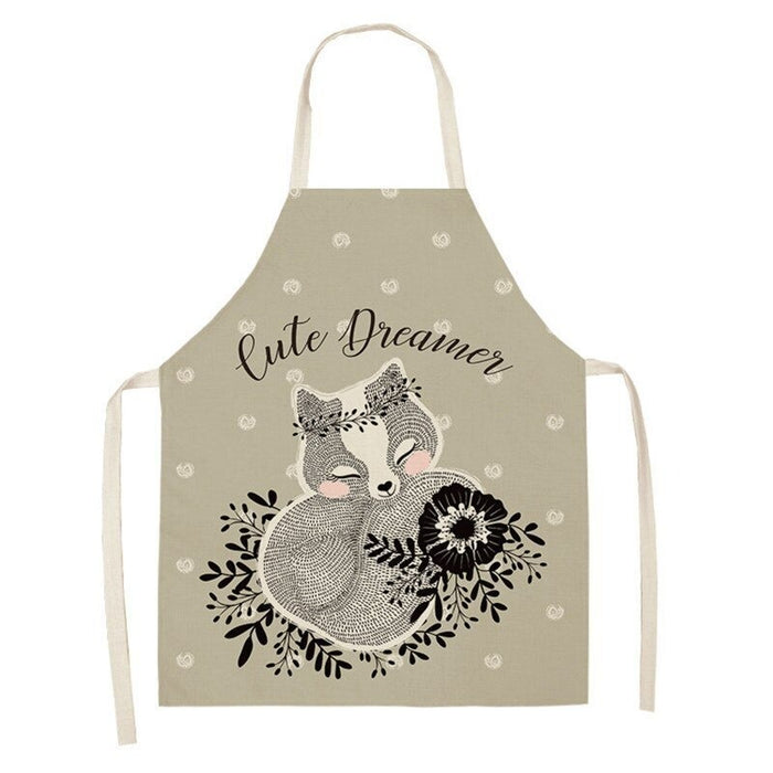 Bakery Cartoon Animal Print Apron