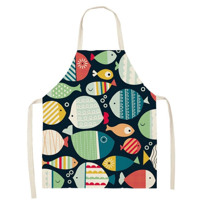 Fish Printed Kitchen Aprons