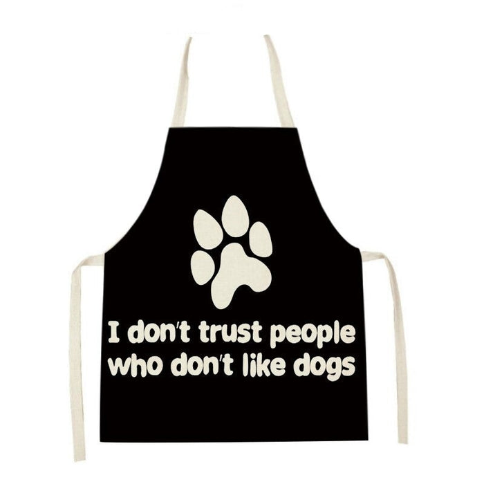 Printed Cartoon Dogs Cleaning Apron