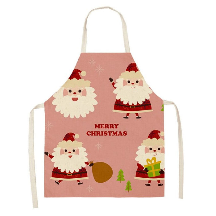 Santa Deer Pattern Cleaning Apron