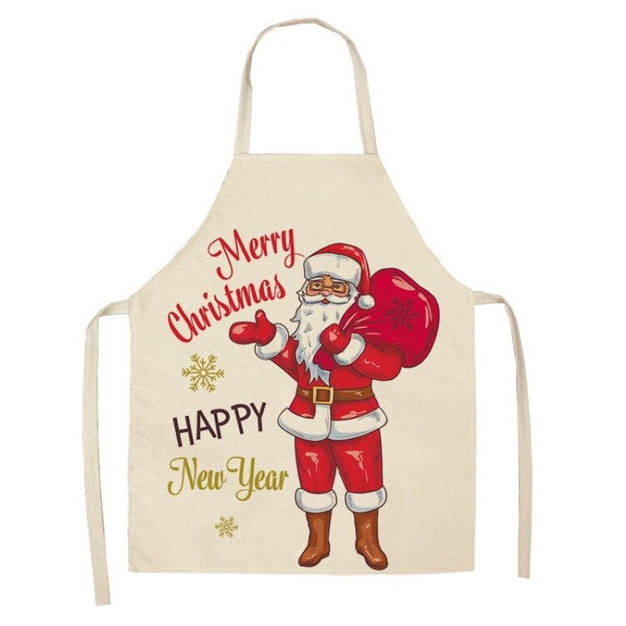 Creative Christmas Printed Women Kitchen Aprons