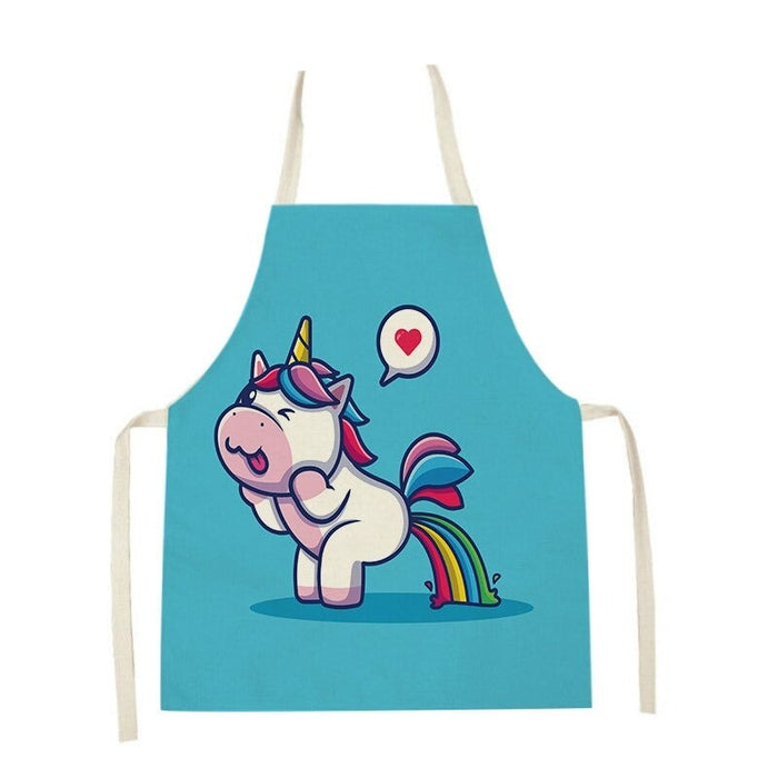 Unicorn Flower Print Apron