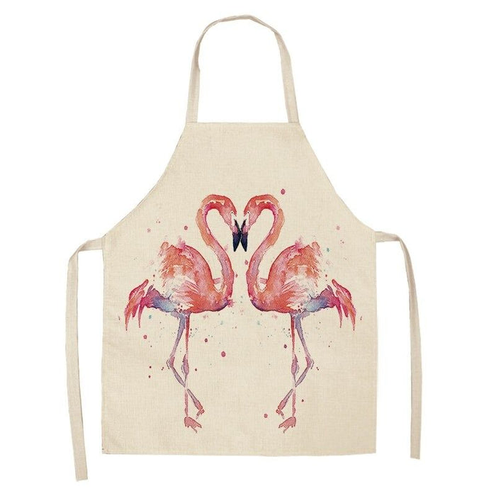 Flamingo Leaf Kitchen Aprons