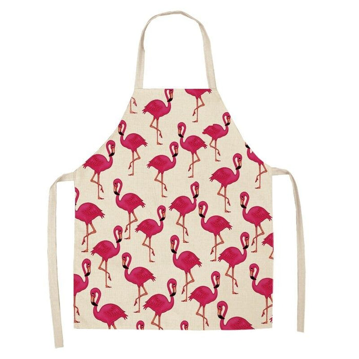 Flamingo Leaf Kitchen Aprons