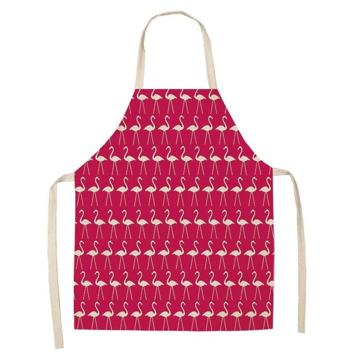 Flamingo Leaf Kitchen Aprons