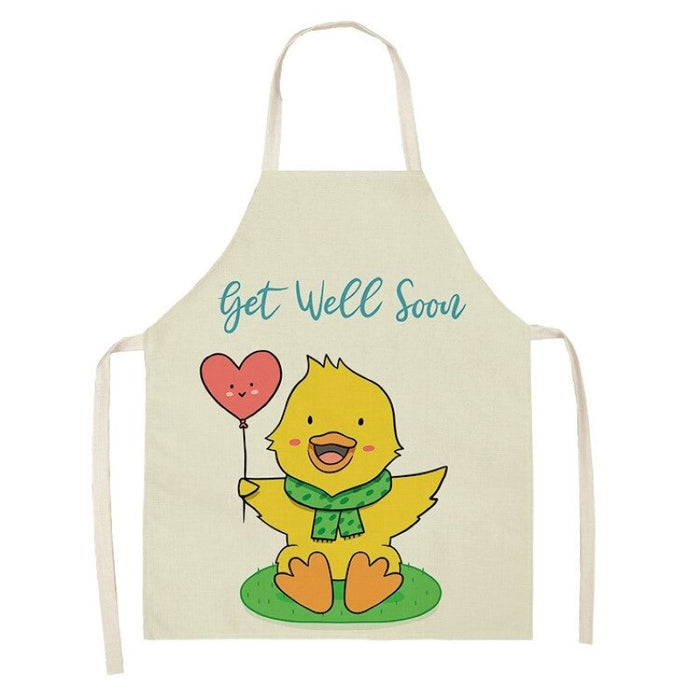 Animal Duck Cartoon Print Apron