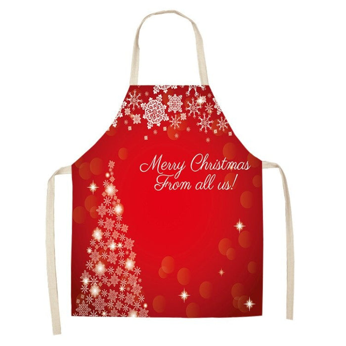 Printed Christmas Theme Sleeveless Aprons