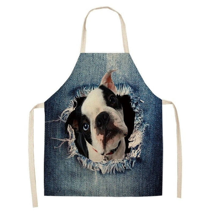 Bulldog Printed Kitchen Aprons