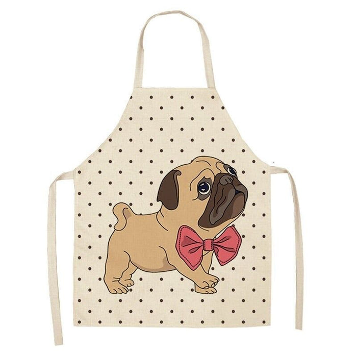 Pug Dog Printed Kitchen Apron