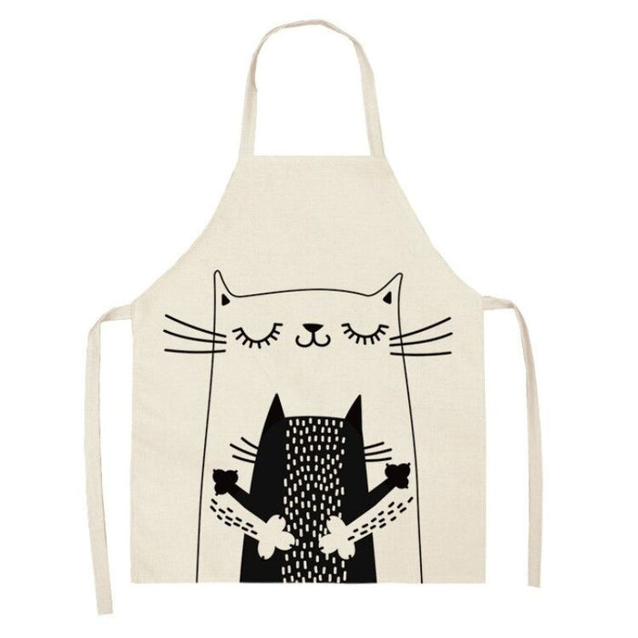 Cat Printed Cotton Aprons