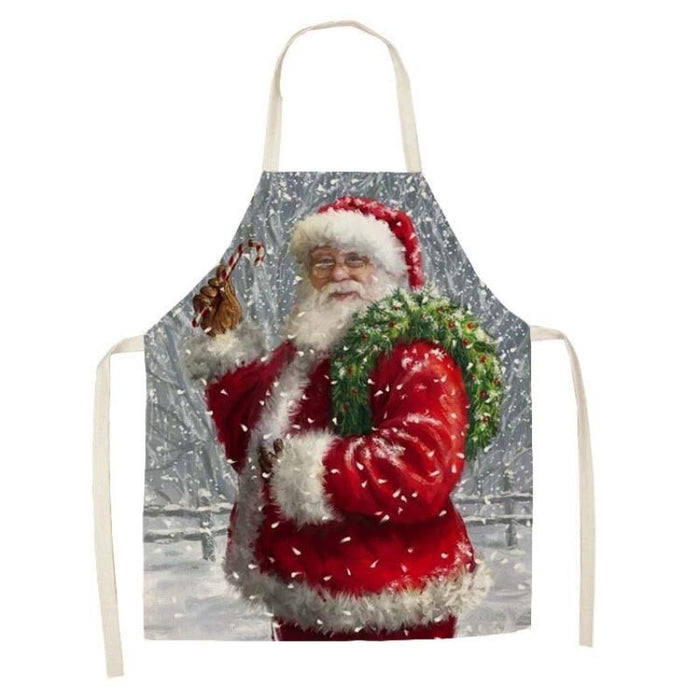 Printed Santa Sleeveless Aprons