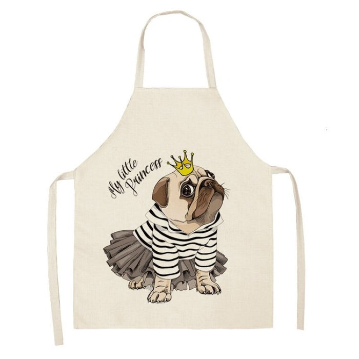 Pug Graphic Printed Apron