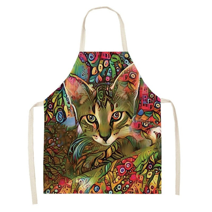 Full Printed Cats Sleeveless Aprons