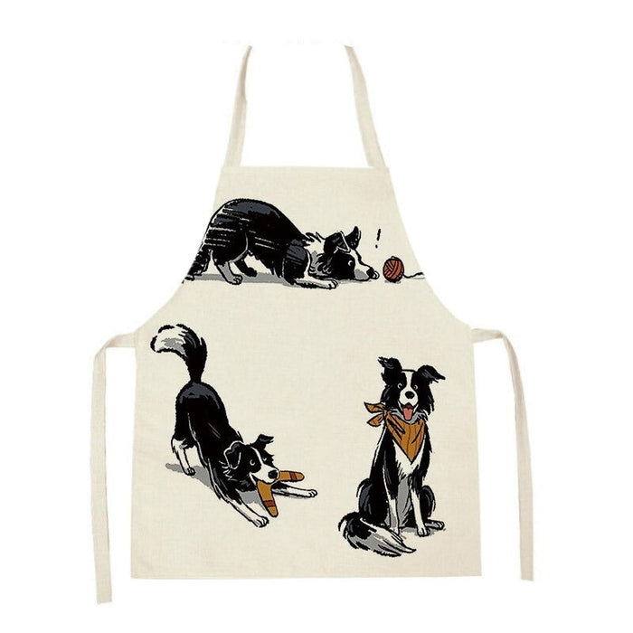 Printed Cartoon Dogs Cleaning Apron