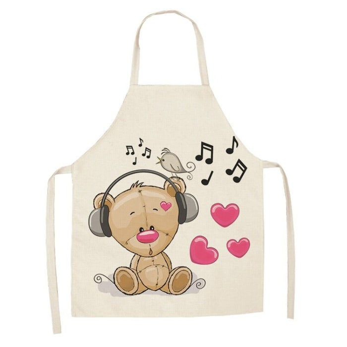 Printed Cartoon Bears Aprons