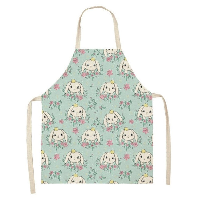 Little White Rabbit Pattern Apron