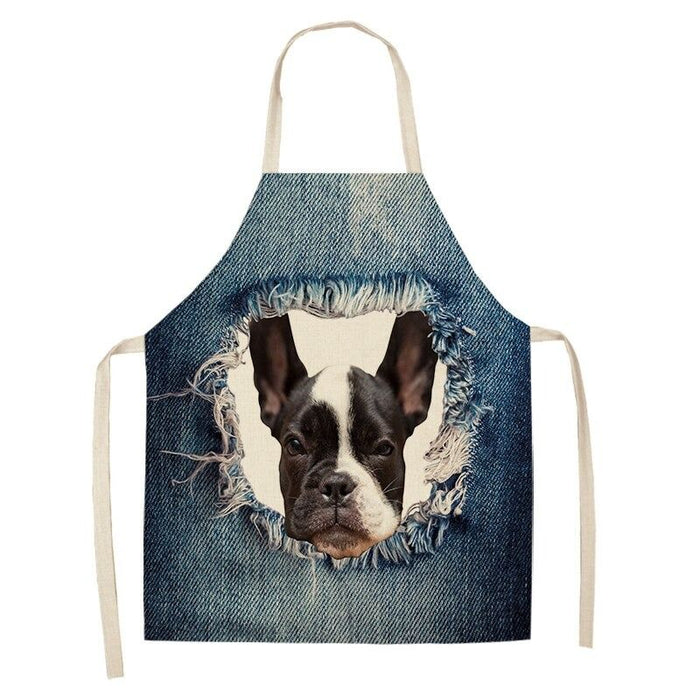 Bulldog Printed Kitchen Aprons