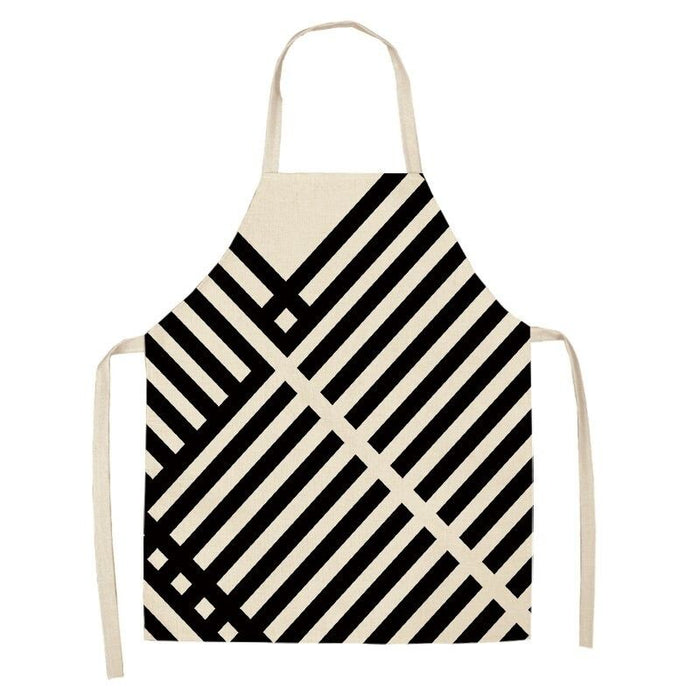 Geometric Striped Cleaning Aprons