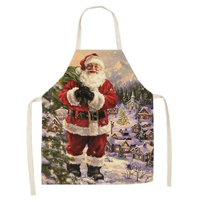 Printed Santa Sleeveless Aprons