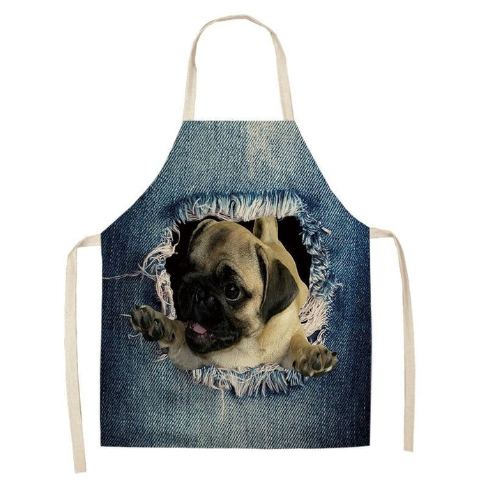 Bulldog Printed Kitchen Aprons