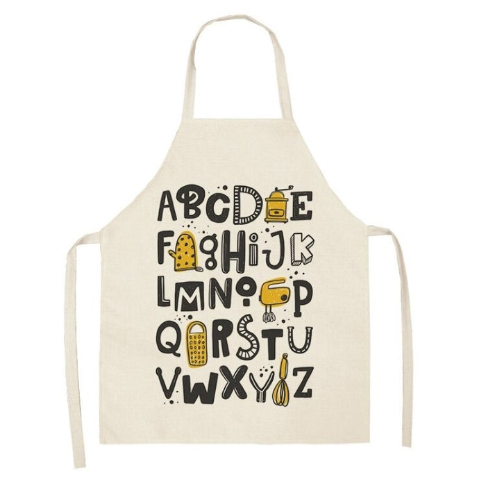 Cake Letters Cotton Linen Household Apron