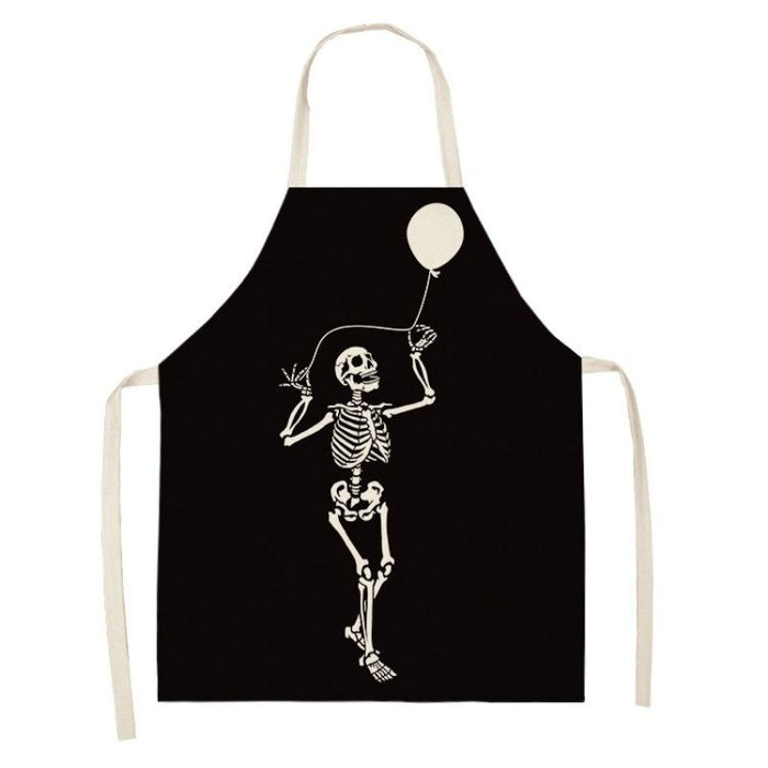 Black Background Sleeveless Apron