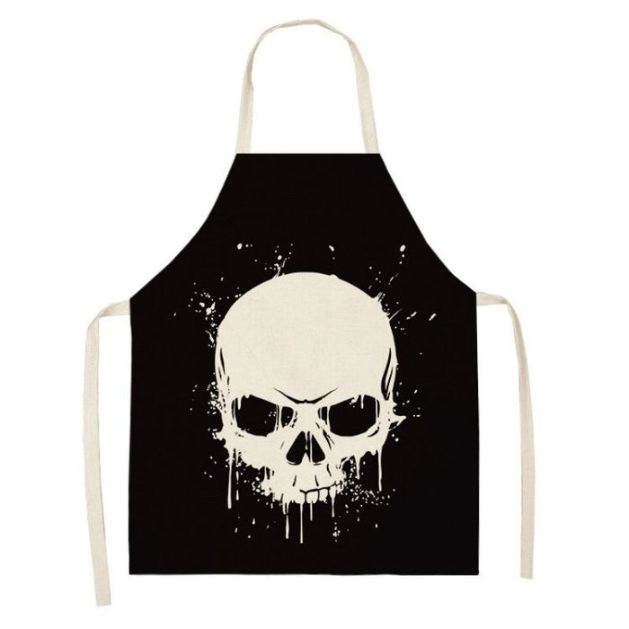 Black Background Sleeveless Apron