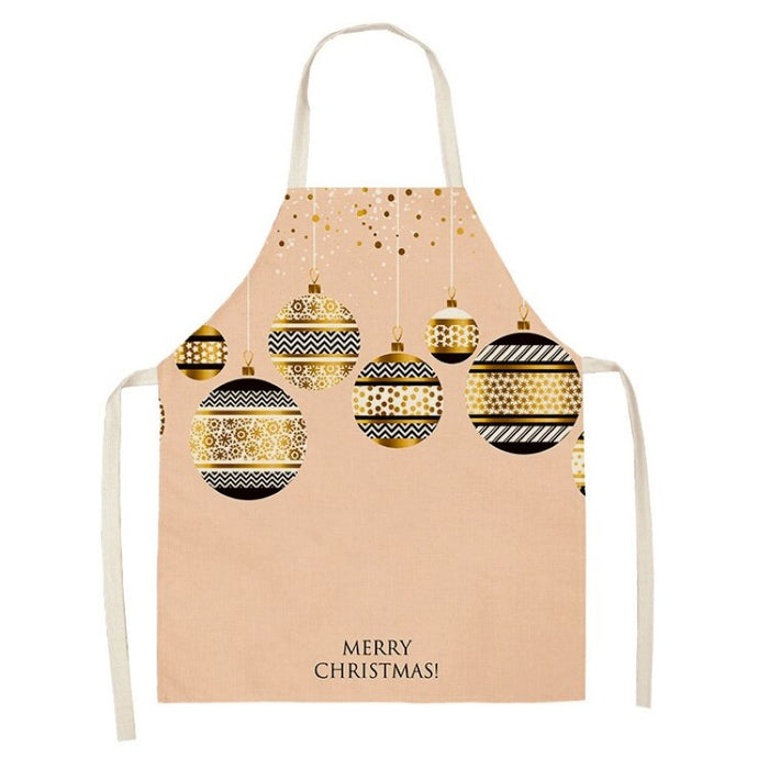 Santa Deer Pattern Cleaning Apron