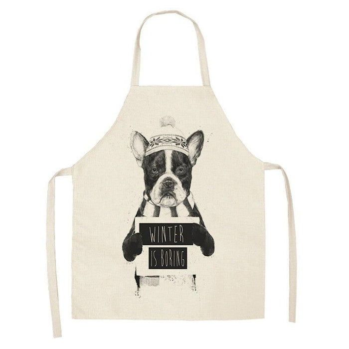 Bulldog Printed Kitchen Aprons