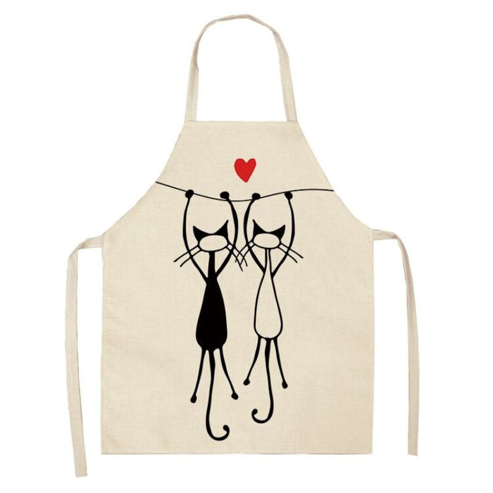 Cat Printed Kitchen Aprons