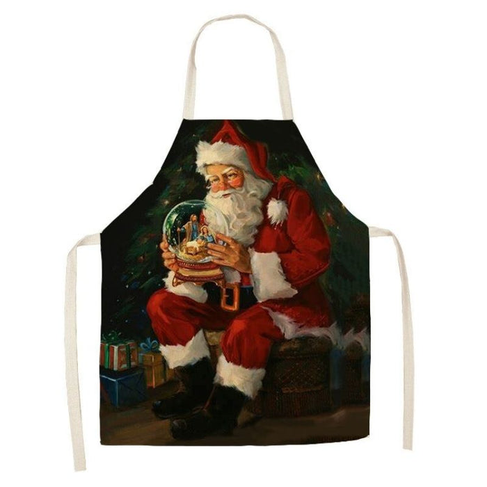 Printed Santa Sleeveless Aprons