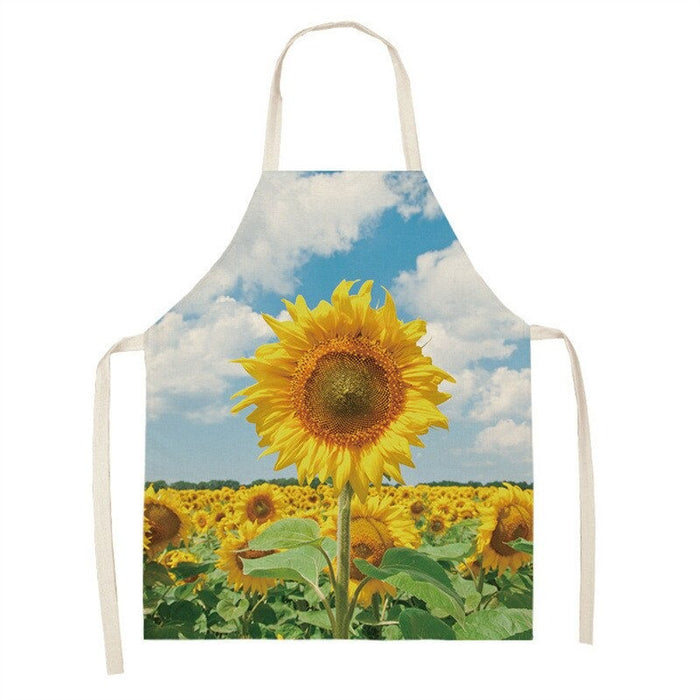 Printed Sunflower Kitchen Aprons