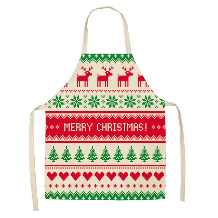 Christmas Patterned Kitchen Apron