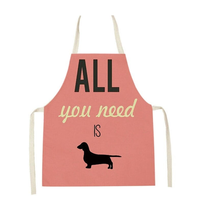 Printed Cartoon Dogs Cleaning Apron