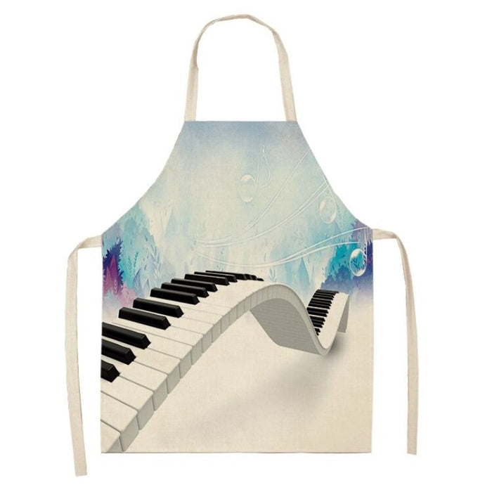 Cotton Piano Kitchen Apron