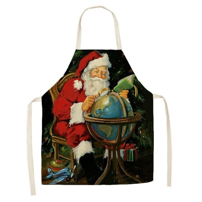 Printed Santa Sleeveless Aprons