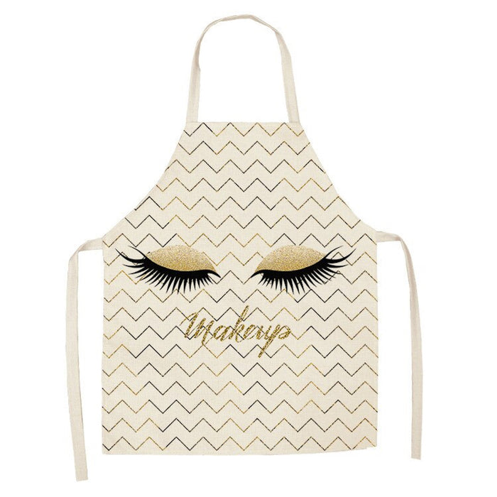 Cartoon Eyelashes Pattern Kitchen Apron